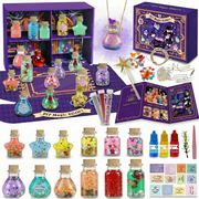 12-Bottle Fairy Potion Kit for Kids, 36-Piece DIY Potion Making Craft Set, Birthday Gift for Girls and Boys Age 6 7 8 9 10 11 12 Years
