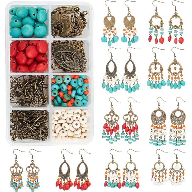 Beads Earring Findings Kit NOBRAND Box DIY Pairs Blue Moon