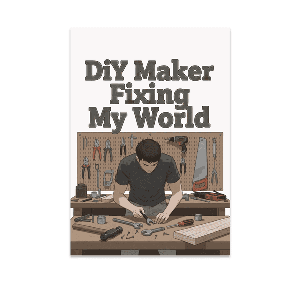 DIY Maker Fixing My World - Creative Enthusiast - 13x19 Poster Print
