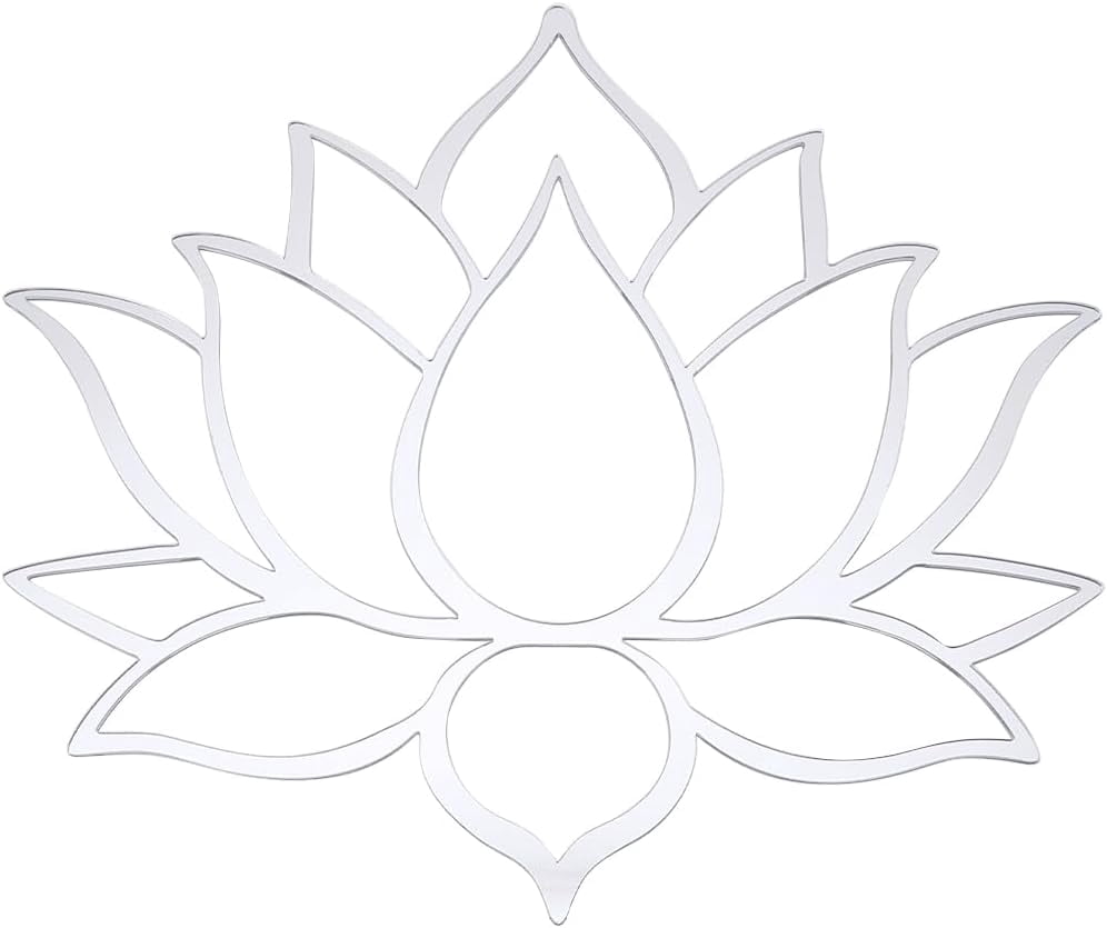 DIY Mandala Lotus Acrylic Mirror Wall Stickers Flower 3D Mirror Decals