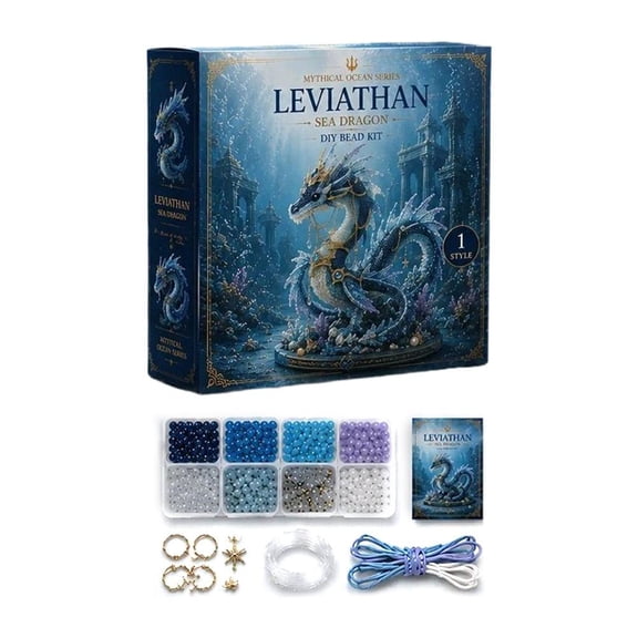 DIY Marine Life Bead Craft Kit Turtle Octopus Dragon Phoenix Fish Thread Beads Handmade Creative Building Set for Kids and Family Activity Gift