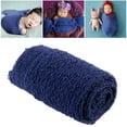 thumbnail image 1 of MIPCASE Baby Photography Wrap Long Ripple Knit Wrap Decorative Blanket Blue 1Pack, 1 of 6