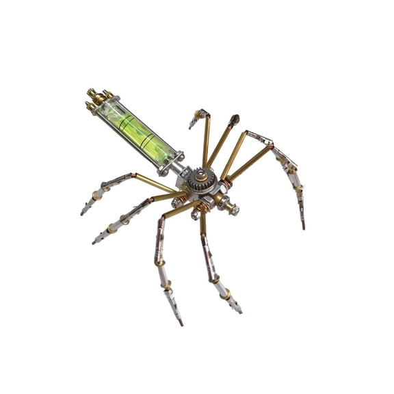 DIY Mechanical Spider Metal Model Kit-Self-assembled, 3D Cyberpunk Insect Assembly Puzzle, Creative Handmade Metal Building Kit for Hobbyists & Collectors