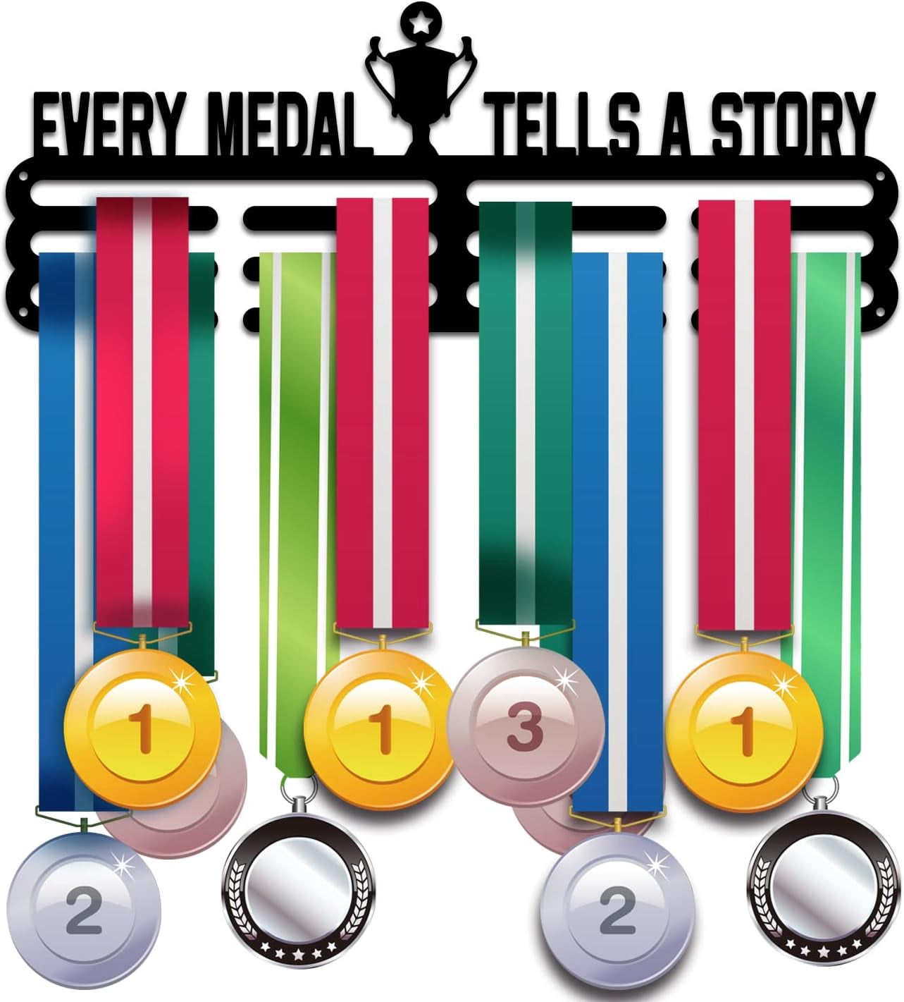 DIY Medal Hanger Holder Display Rack Every Medal Tells A Story Medal ...