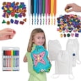 thumbnail image 1 of DIY Medium Canvas Drawstring Bag Kit Assortment May Vary, 1 of 2