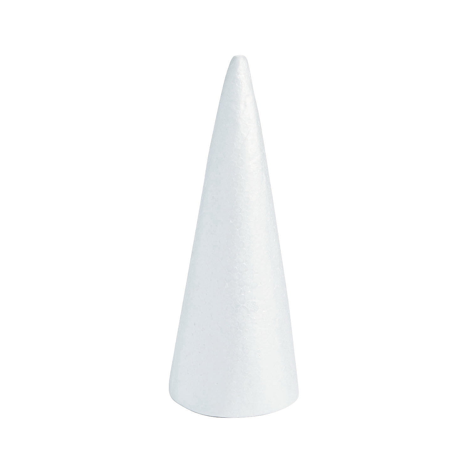  6-Pack Craft Foam Cones(3.7X11.7in), White Polystyrene