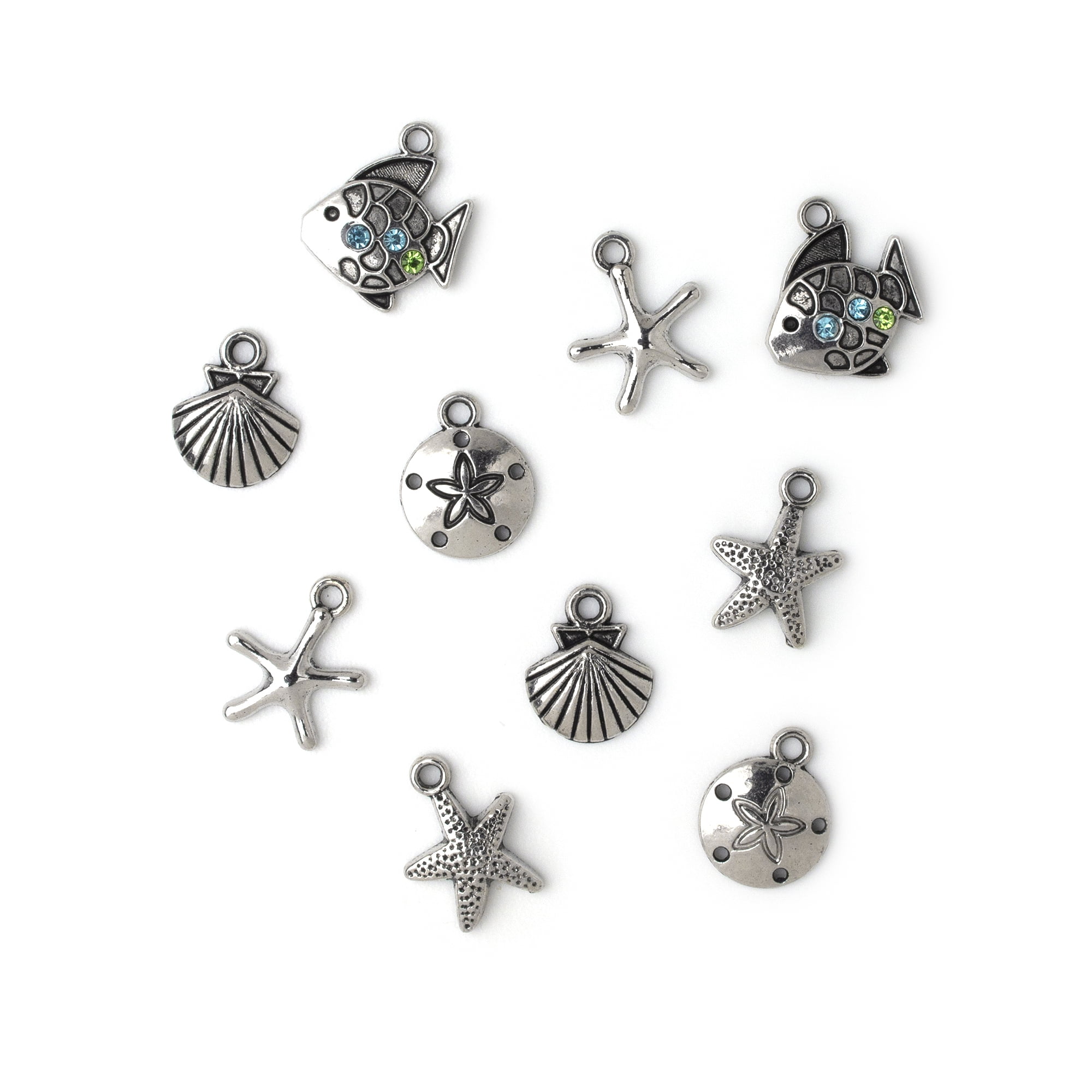 BESTONZON 56pcs Jewelry Making Charms Mixed Smooth Marine Animal Metal  Charms Pendants DIY for Necklace Bracelet Jewelry Making and Crafting  (Antique Bronze) 
