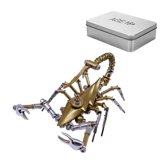 DIY Metal Scorpion Assembly Model Kit, 200+ PCS Stainless Steel Mechanical Insect Puzzle, Engineering Build with Tools, Tabletop Ornament