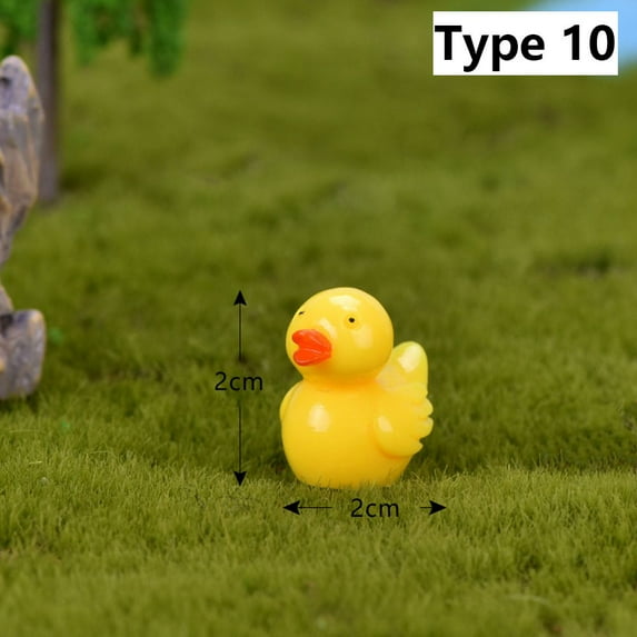 DIY Micro Landscape Doll House Ornament Moss Terrarium Animals Figurines Deer Chicken Duck Miniature Rabbit Hedgehog Frog Cat TYPE 10