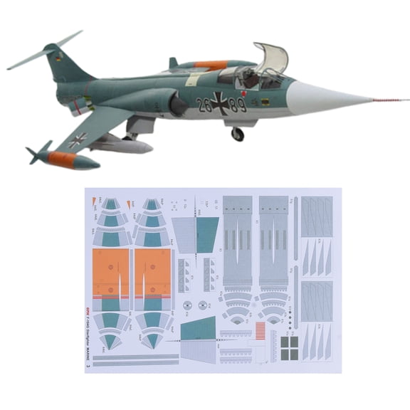 DIY Military Puzzle Kit Exquisite US F-104G Starfighter Paper Model Ideal for Aviation Enthusiasts