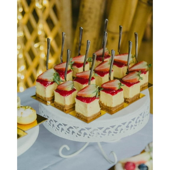 DIY Mini Cake Favor Set Cake Boards w/Mini Gold Forks for Dessert Display Set of 20