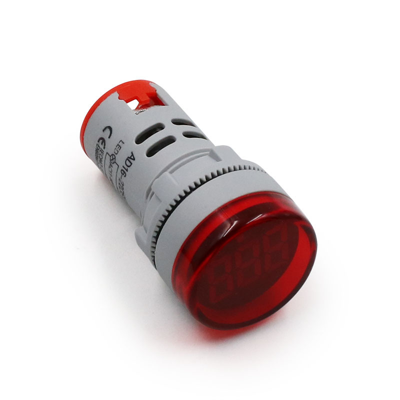 AC 60-500V Mini Voltmeter LED Indicator - 22mm Round Voltage Meter For DIY Projects