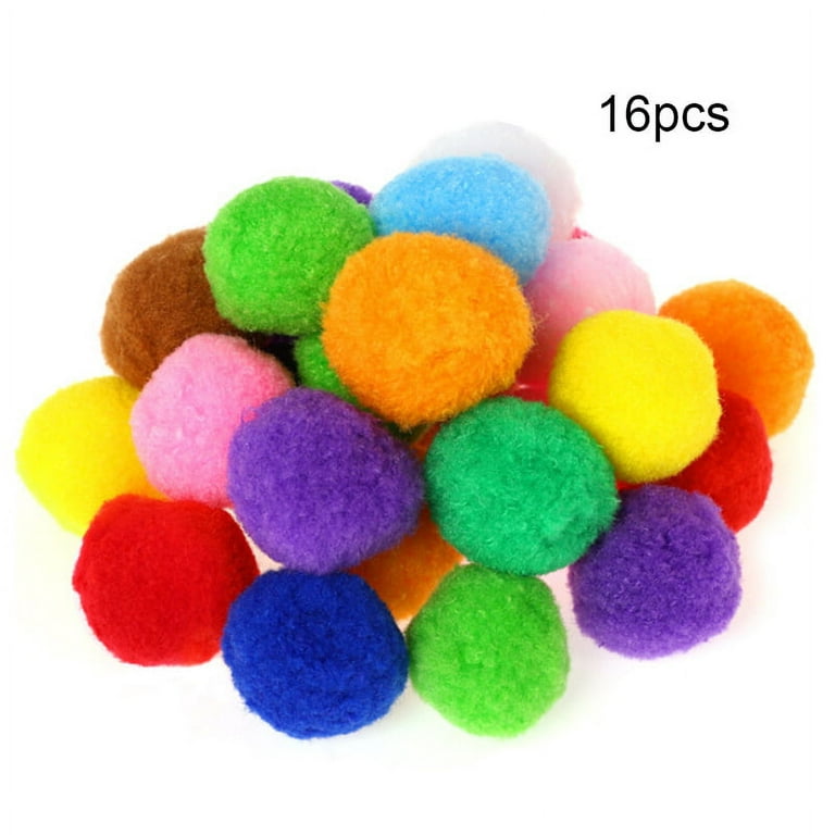 DIY Mini Fluffy Pompom Mixed Color Soft Pom Pom Balls Toys Craft Wedding  Home Decoration 16 Pcs;DIY Mini Fluffy Pompom Mixed Color Pom Pom Balls  Toys