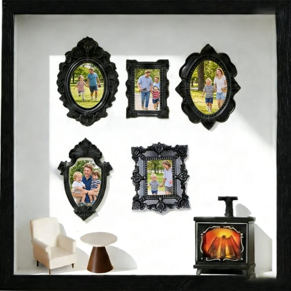 DIY Mini Museum Silhouette Box,Celebrate Your Unique Memories in , Creative Shadow Box Frame Kit, Custom Photo Display Frame Set with Miniature Figurines, Personalized Unique Memory Decor