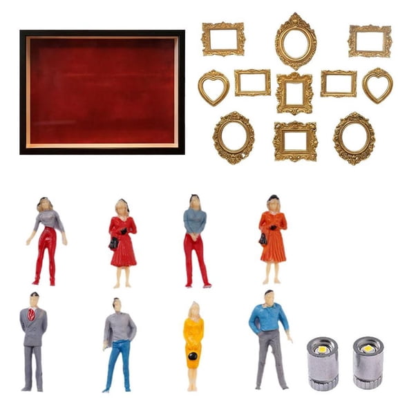 DIY Mini Museum Silhouette Box Celebrate Your Unique Memories in , Shadow Box Frame Kit, Custom Photo Display Frame Set with Miniature Figurines, Personalized Unique Memory Decor