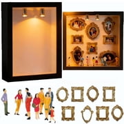 DIY Mini Museum Silhouette Box, Celebrate Your Unique Memories in Style, Shadow Box Frame Kit, Personalized DIY Photo Family Memory Display Case Frame Silhouette Box, Personalized Unique Memory Decor