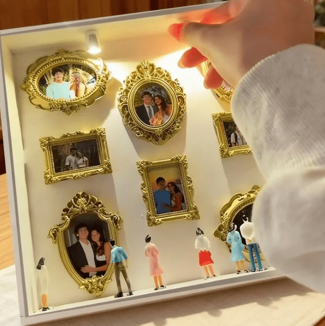 DIY Mini Museum Silhouette Box – Shadow Box Frame Kit with Gold Mini ...