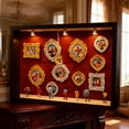 thumbnail image 1 of DIY Mini Museums Silhouette Box, Shadow Box Frame Display Case, Retro Gold Frame & Figures, Personalized Photo Shadow Boxes Display, Gift Ideas for Valentine's Day, Anniversary or Wedding, 1 of 9
