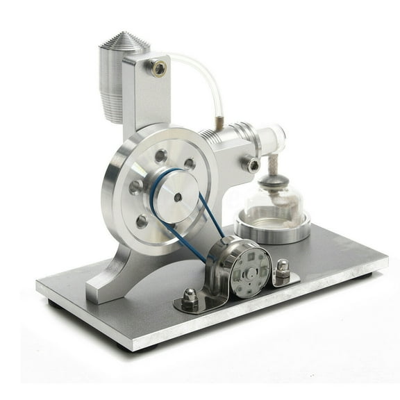 DIY Mini Silver Air Stirling Engine Motor Model Low Noise External Combustion Engine Model Spare Part