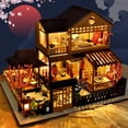thumbnail image 1 of DIY Miniature Doll House Model Set ,LED Lighting Mini Dollhouse Kit with Furniture,Wooden Villa Model Craft Model Kits for Adults,Birthday Gift/Home Decor for Family Friends, 1 of 15