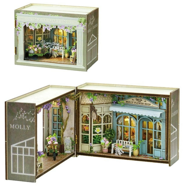 DIY Miniature Dollhouse Kit Fantasy Cube Series with LED Lights