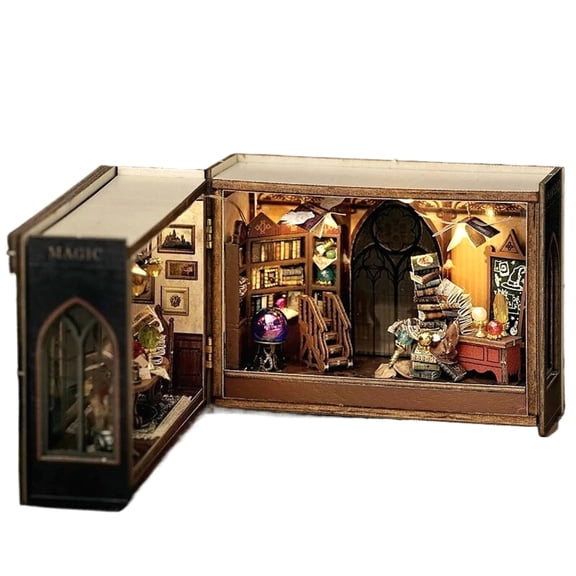 DIY Miniature Dollhouse Kit,Mini 3D Wooden Room Craft Model with LED Lighting,Creative House Furniture Kit,Birthday Gift