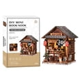 thumbnail image 1 of DIY Miniature House Japanese Izakaya, Dollhouse Kit for Adults and Teens, Booknook Tiny House Bookshelf Decor 3D Wooden Puzzle, Gifts for Family, Friends, 1 of 10