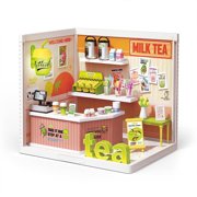 JoyMelo DIY Miniature House Kit 95 Pieces Milk Tea Store Building Blocks with LED Light,Asssembly for 6+ Kids Boys Girls,Christmas and Birthday Gifts