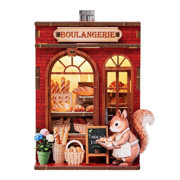 DIY Miniature House Refrigerator Magnets Lightweight Wooden 3D Cottage Magnet Puzzle Ornament