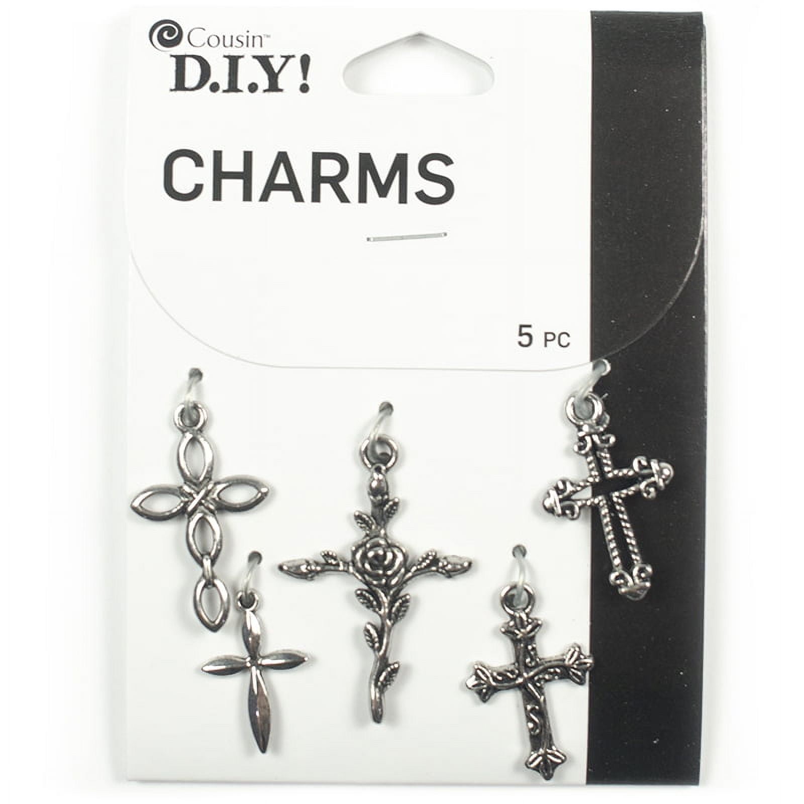 Cousin Jewelry Basics Metal Charms 8 Pkg Crosses