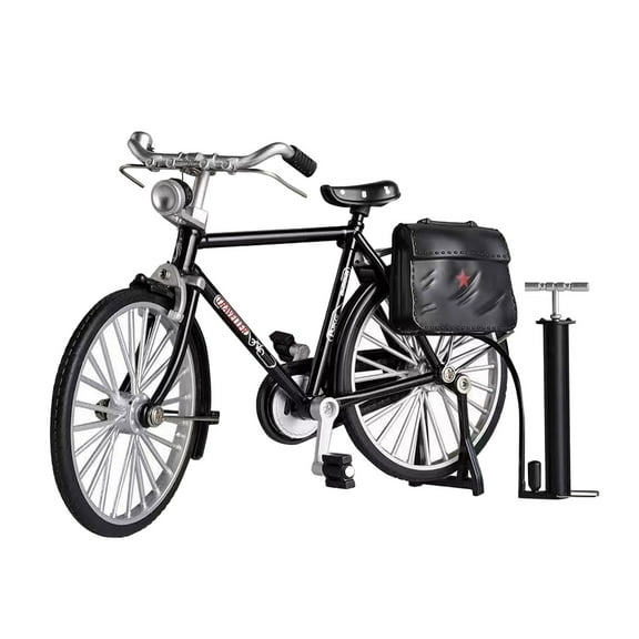 DIY Model Scale - Retro Finger Bike Kit, Simulation Mini Assembled Model, Ornament for Kids Adults, Alloy Material, Collectible