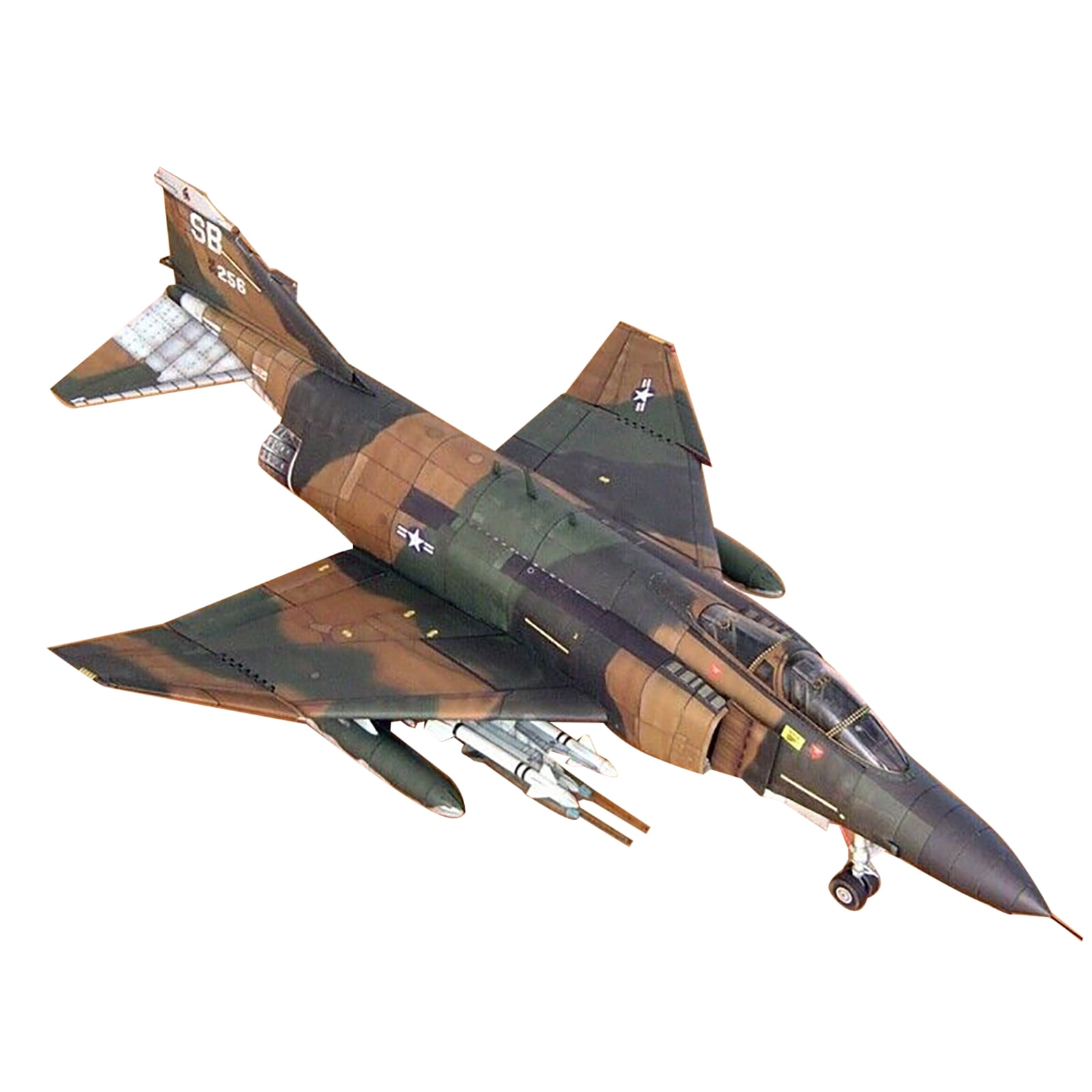DIY Model Toy Unassembled Gift Retro US F-4B Fighter Paper Model for Display and Collection GUYUTING Spare Part