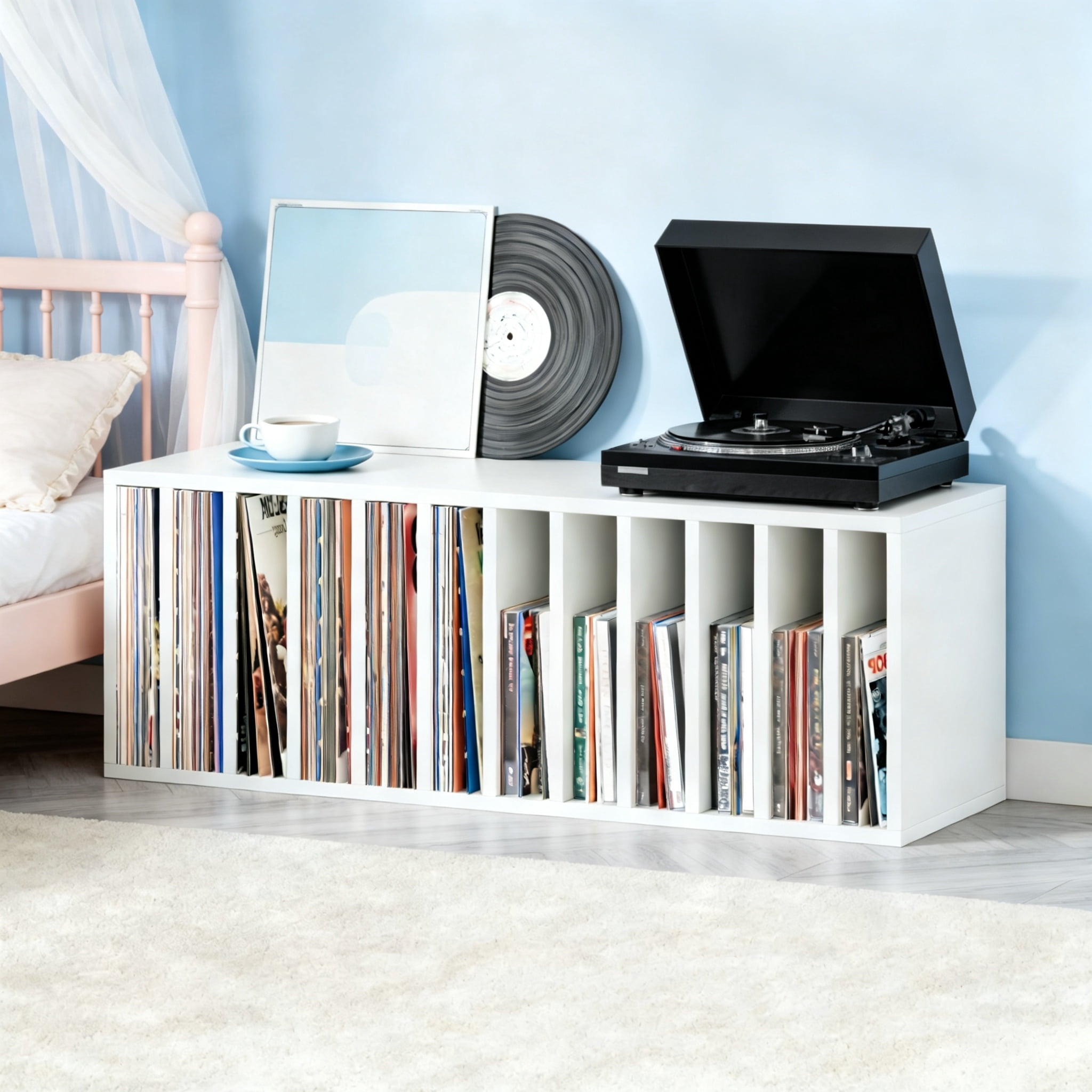 DIY Modular 12-Cube Open Bookshelf – Stackable Expandable Shelving Unit