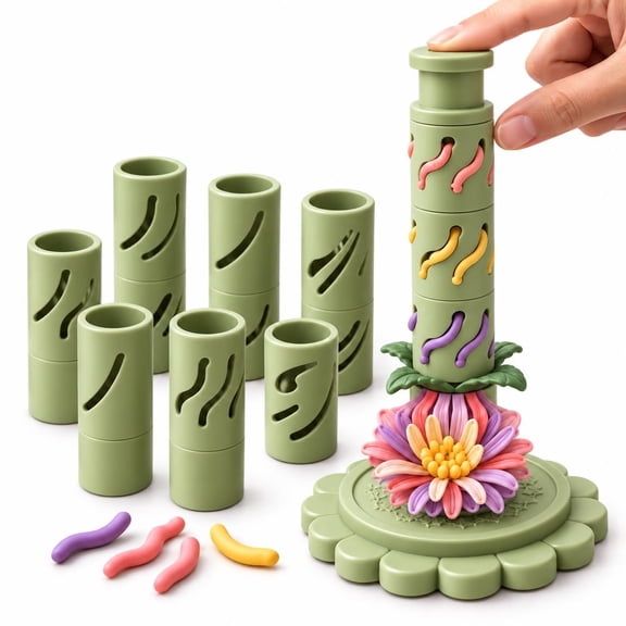 DIY Modular Clay Bloom Maker, Reusable StackableFlower Bouquet Making Kit Press Mold,for Clay Enthusiasts And Beginners