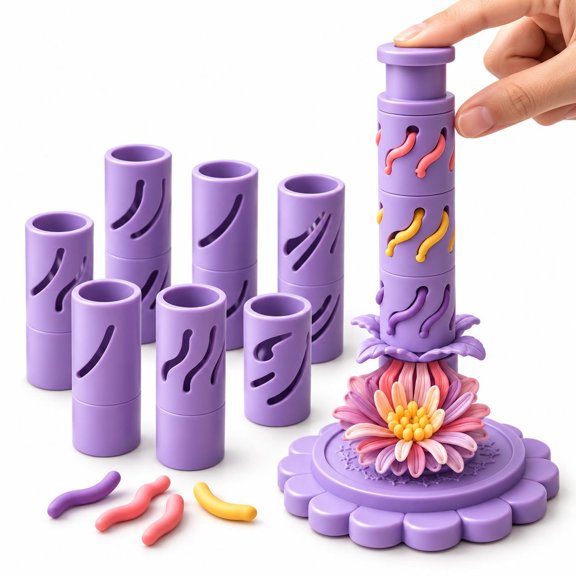 DIY Modular Clay Bloom Maker, Reusable StackableFlower Bouquet Making Kit Press Mold,for Clay Enthusiasts And Beginners
