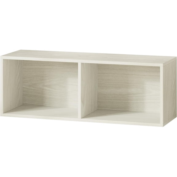 DIY Modular Cube Bookcase, 2-Cube Stackable and Expandable Unit, Oak