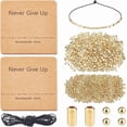 thumbnail image 1 of DIY Morse Code Bracelet Bead Kit Including 2000Pcs 2 Styles Golden Plastic Bead Bulk 4.36 Yards Waxed Cotton Cord 14Pcs Bracelet Display Cards Adjustable Bracelets Necklaces Kit, 1 of 8