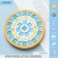 thumbnail image 1 of DIY Mosaic Coaster Craft Kit Wooden Base 6ml Glue Tiles Sealant Creative Art Project Home Decoration, 1 of 5