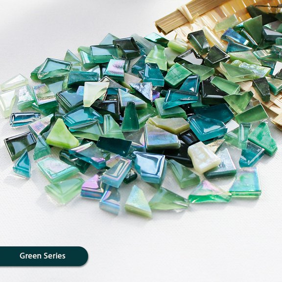 DIY Mosaic Fragments Irregular Shaped Handmade Stone Jade Glass Particles