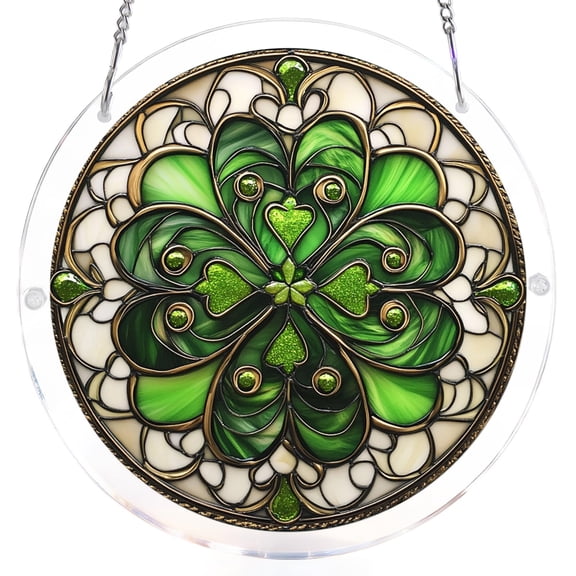 DIY Mosaic Suncatcher Kit, 2D Acrylic Window Hanging Ornament, Stained Glass Style Sun Catcher Craft c