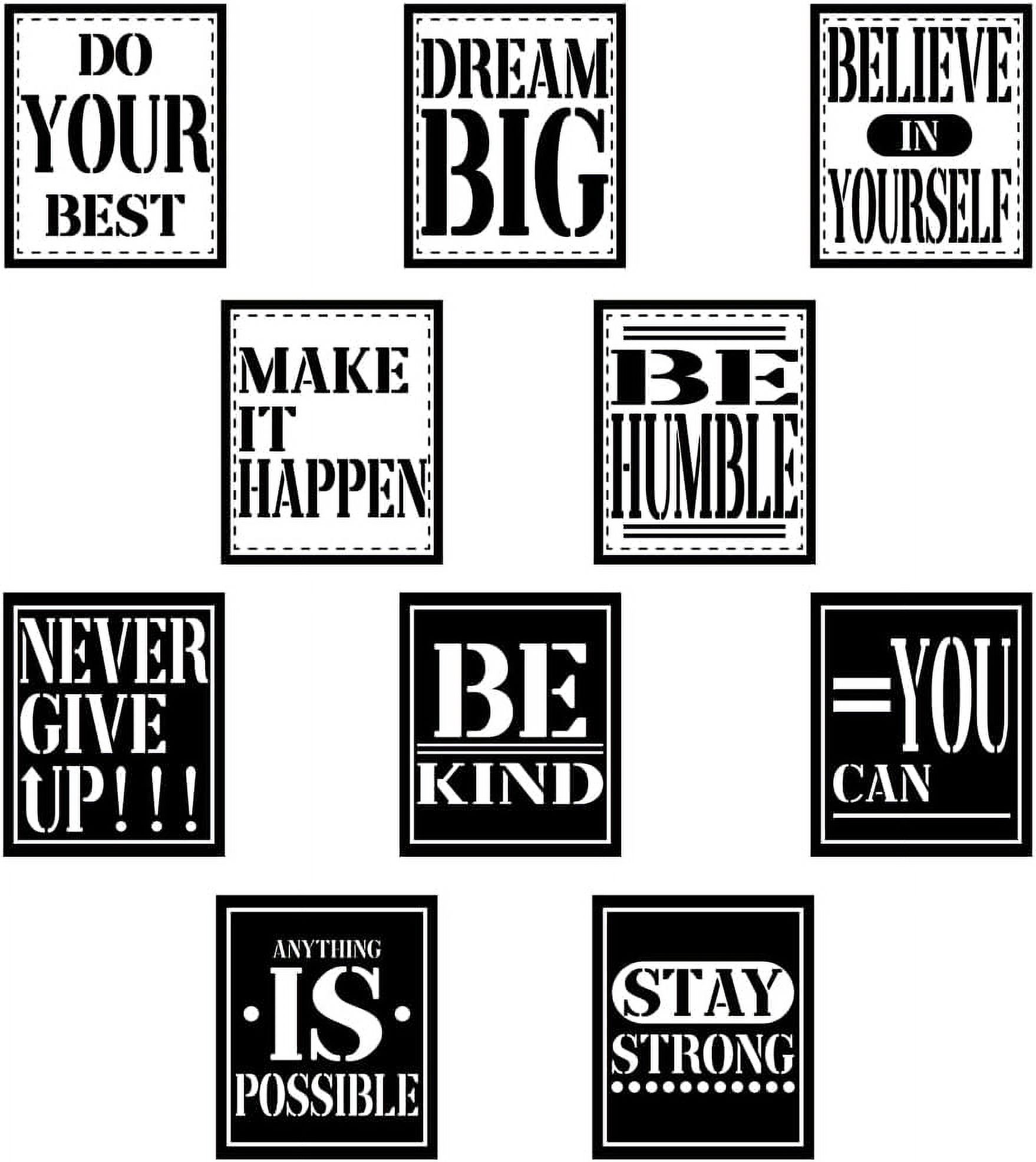 DIY Motivational Phrase Quotes Wall Decals Stickers Black Wall Stickers ...