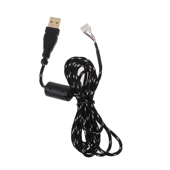 DIY Mouse Cable Durable Soft Nylon Braided Mouse Line for Micro soft IO 1.1 IE 3.0 Mice Cord