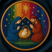 DIY Nativity Scene Embroidery Kit with Designs All Supplies Included Beginner Friendly Handcraft for Home Decor Relaxing Holiday Project(A)