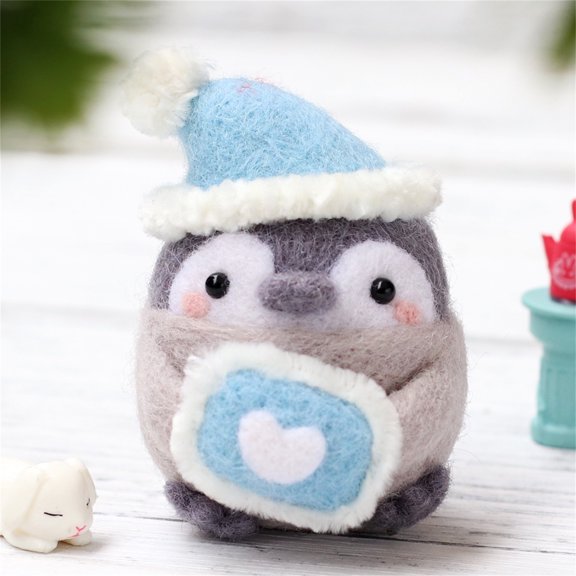 DIY Needle Felting Kit for Beginners, Handmade Wool Felt Material Pack with English Instructions, Creative Art and Craft Gift for Adults B#106 Multicolor