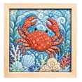 thumbnail image 1 of DIY No-Sew Kinusaiga Fabric Art Kit, Ocean Theme Kinusaiga Cut Cloth Handcraft Kit, Relaxing Handmade Art Project, 1 of 5