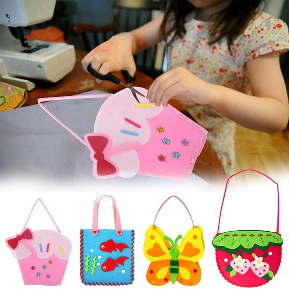 DIY Non-Woven Decorative Bag Sewing Kit | Embroidery Craft Set | Complete Handmade Supplies for Creative Arts | Pre-Cut Pieces & Thread | Easy Project | 1 Pack