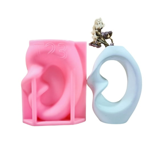DIY Nordic Style Simple Art Vase Mold Easy Release Silicone Vase Mold ...