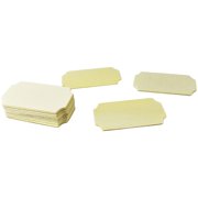 DIY Notched Corner Rectangle Craft Wood Shapes, 3-3/16-Inch, 12-Count