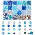 thumbnail image 1 of DIY Ocean Theme Jewelry Making Finding Kit Including Acrylic & Plastic & Polymer Clay Beads Alloy Enamel & 304 Stainless Steel & Resin Pendants Mermaid & Whale Tail & Octopus Mixed Color 819Pcs/box, 1 of 7