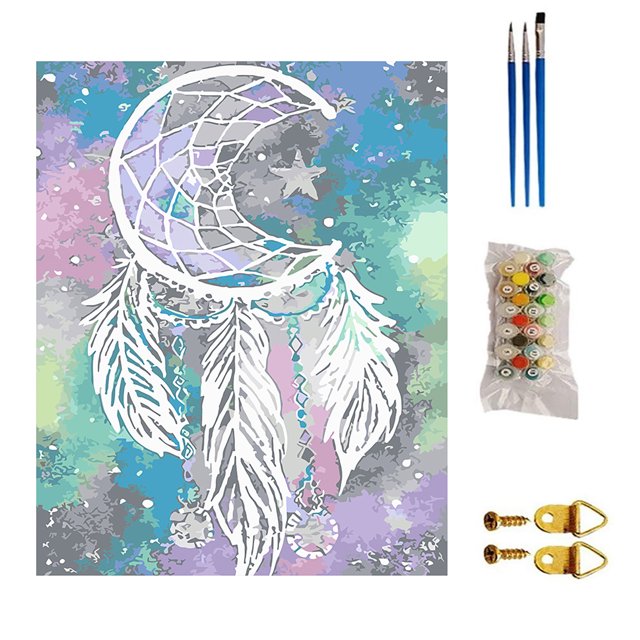 DIY Oil Painting 16 x 20 Inch with Brushes and Pigment (Without Frame